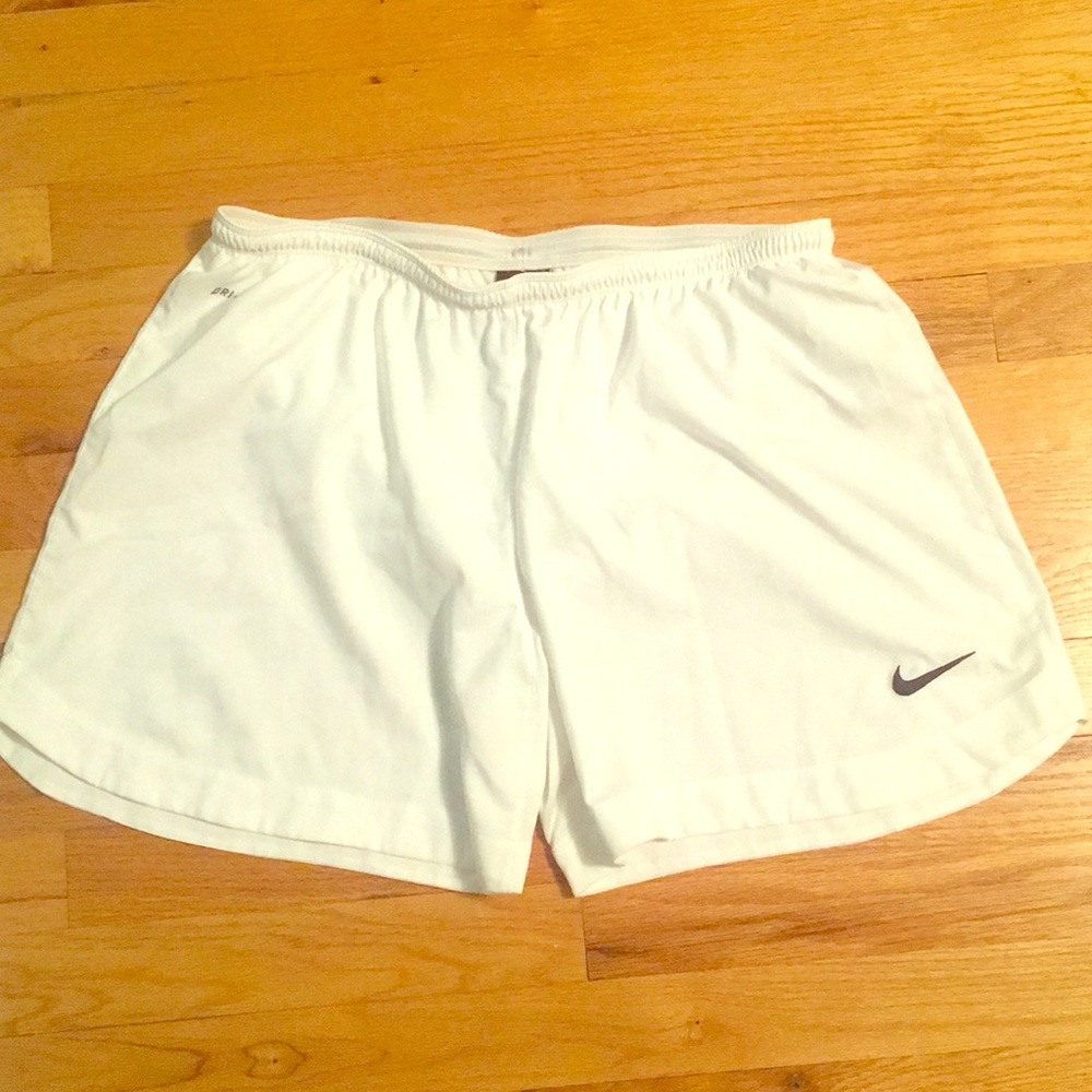Large White Nike Running Shorts